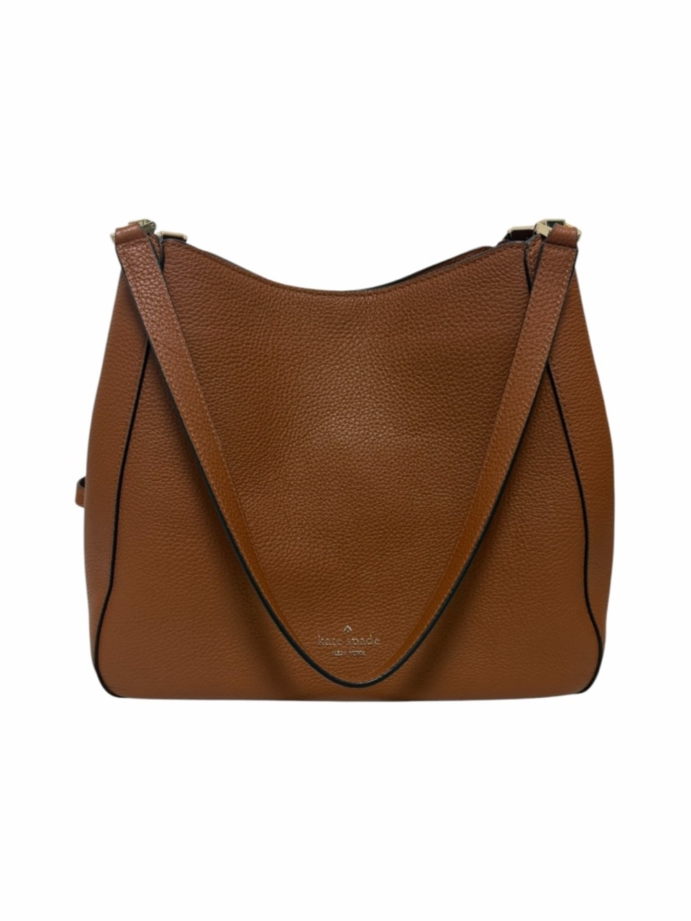 Kate Spade Pebbled Cognac Leather Shoulder Handbag